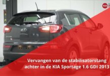 Vervangen van de stabilisatorstang achter in de KIA SPORTAGE 1.6 GDI 2013