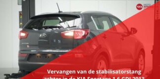 Vervangen van de stabilisatorstang achter in de KIA SPORTAGE 1.6 GDI 2013