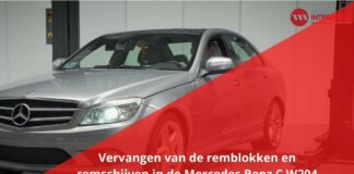 Hoe vervangt u remblokken en remschijven vooraan in de Mercedes Benz C W204?