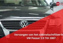 Hoe vervangt u het cabineluchtfilter in de VW Passat 2.0 TDI 2007?