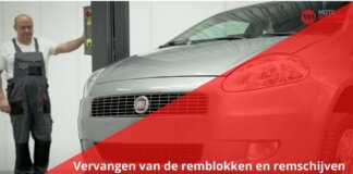 Vervangen van de remblokken en remschijven vóór in de FIAT Grande Punto 1.9 MultiJet