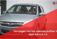 Vervangen van het cabineluchtfilter in de Opel Astra H 1.4