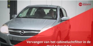 Vervangen van het cabineluchtfilter in de Opel Astra H 1.4