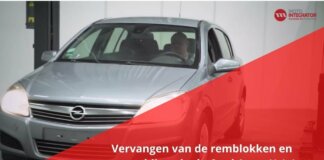 Vervangen van de remblokken en remschijven in de Opel Astra H 1.4