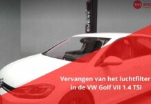 Vervangen van het luchtfilter in de VW Golf VII 1.4 TSI